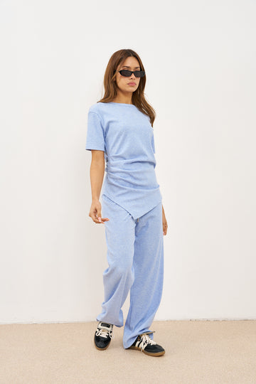 חליפת ריב אי סימטרי מכנסיים רחבים