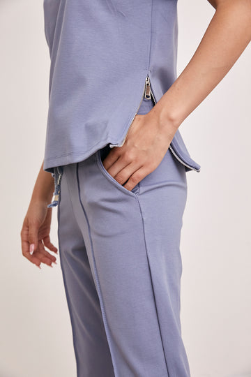 חליפת וי ג'רסי רוכסנים