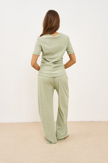 חליפת ריב אי סימטרי מכנסיים רחבים