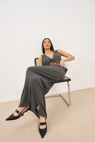 חליפת חצאית ריב קשירות