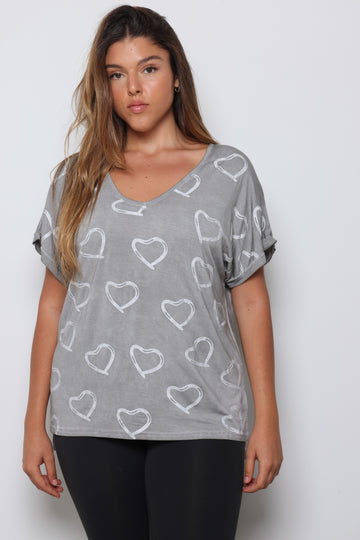 טוניקת וואש לבבות