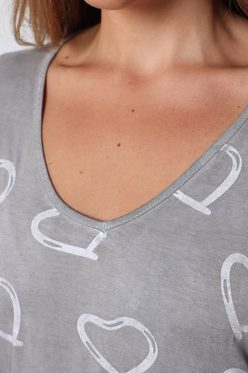 טוניקת וואש לבבות