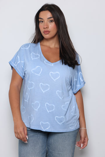 טוניקת וואש לבבות