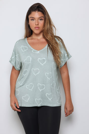 טוניקת וואש לבבות