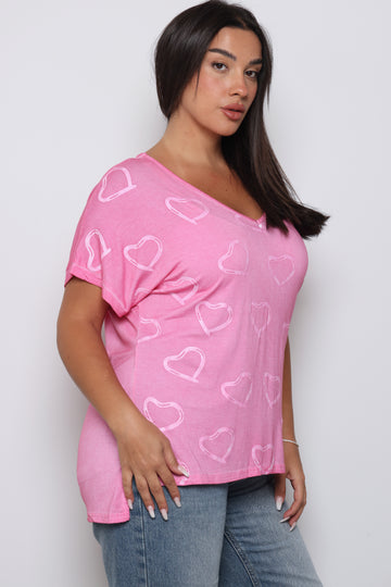 טוניקת וואש לבבות