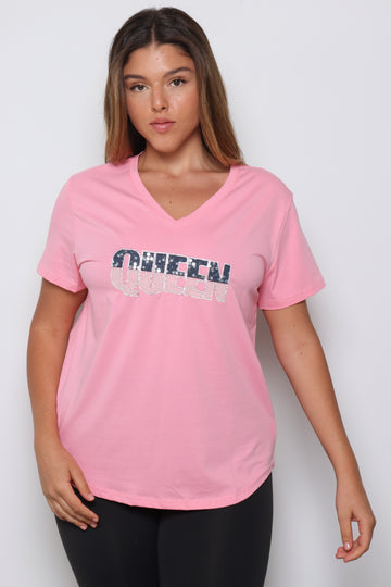 חולצת וי QUEEN