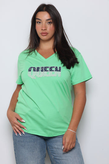 חולצת וי QUEEN