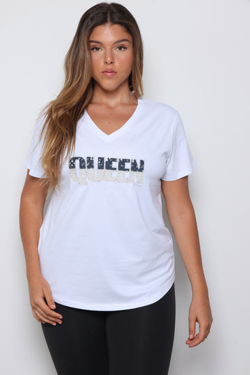 חולצת וי QUEEN