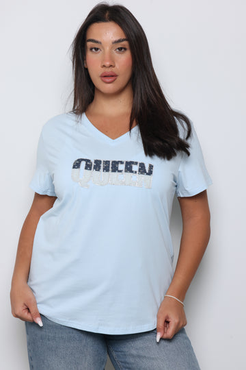 חולצת וי QUEEN