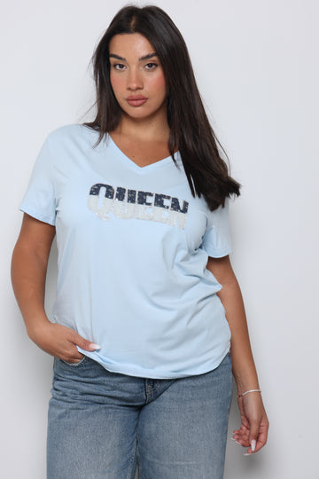 חולצת וי QUEEN