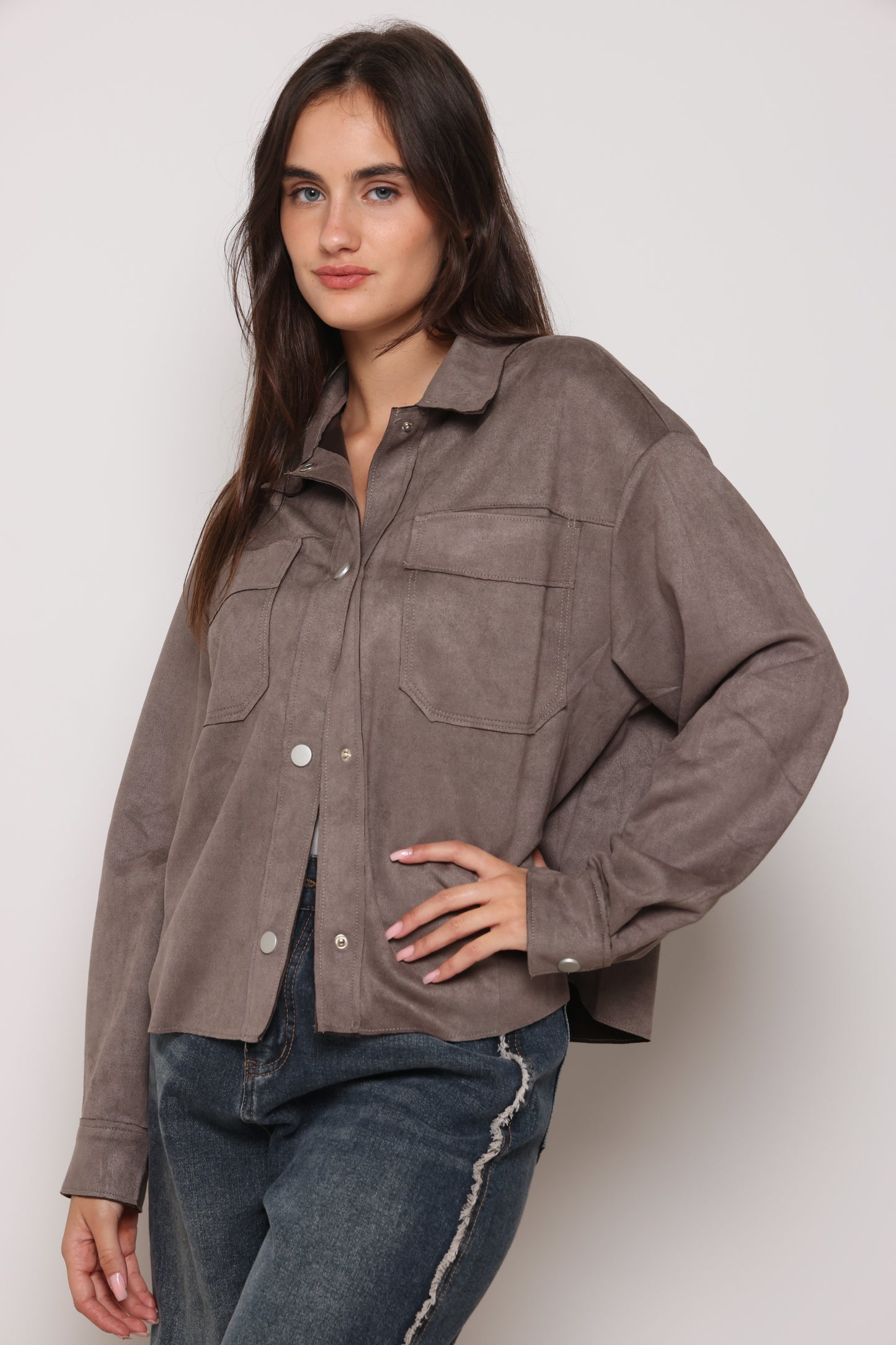 ג'קט דמוי זמש