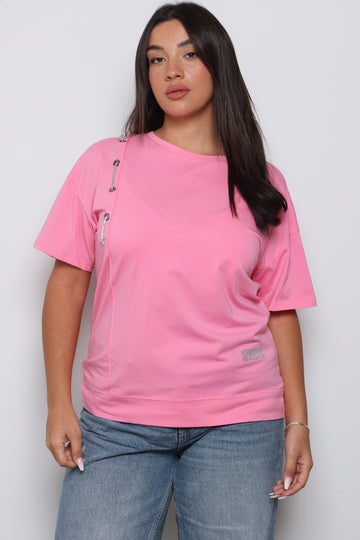 טי-שירט בשילוב שרוך יהלומים