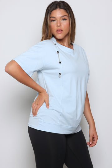 טי-שירט בשילוב שרוך יהלומים