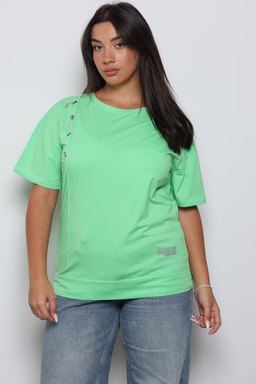 טי-שירט בשילוב שרוך יהלומים