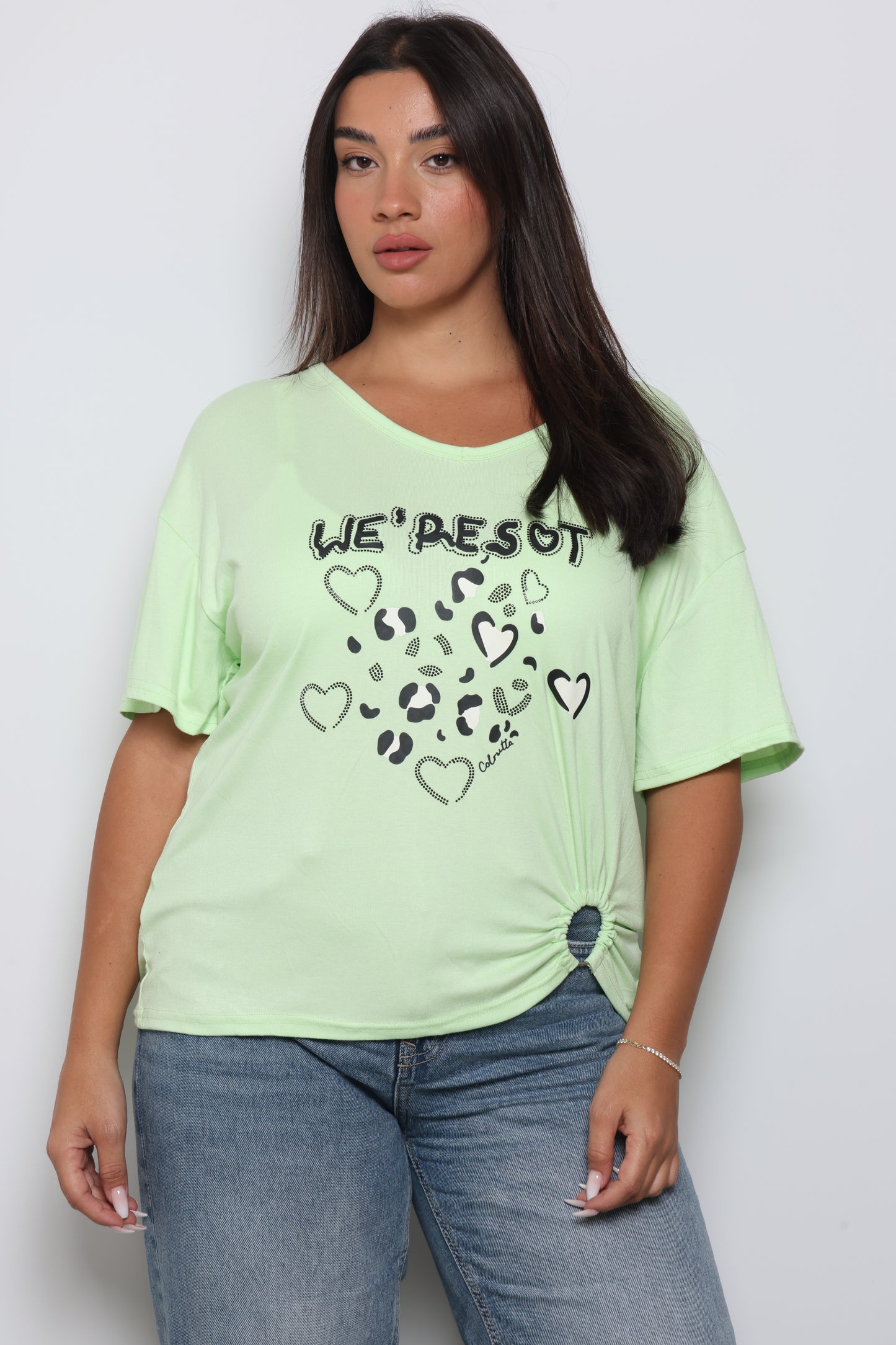 טוניקת הדפס מנומר לולאה