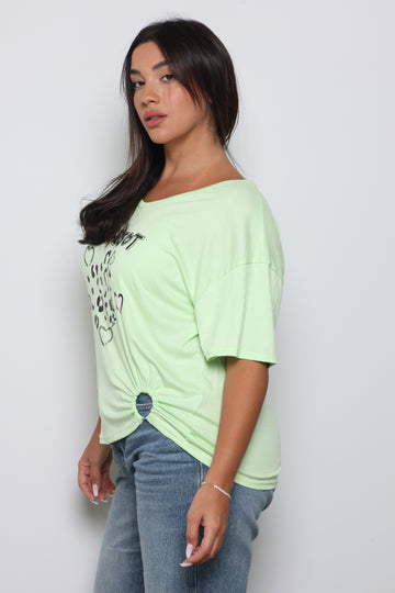 טוניקת הדפס מנומר לולאה