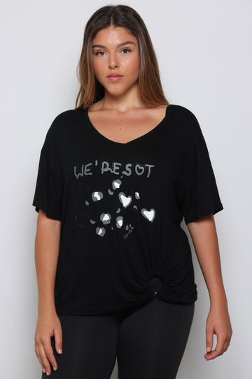 טוניקת הדפס מנומר לולאה