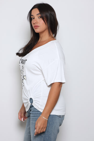 טוניקת הדפס מנומר לולאה