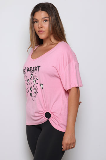 טוניקת הדפס מנומר לולאה