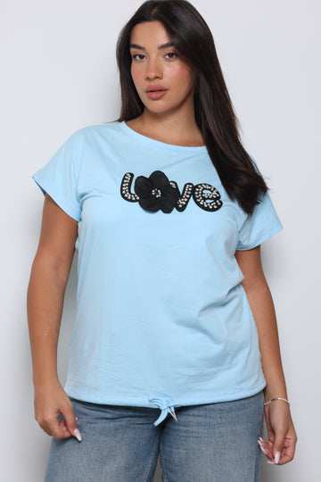 חולצת LOVE פרח