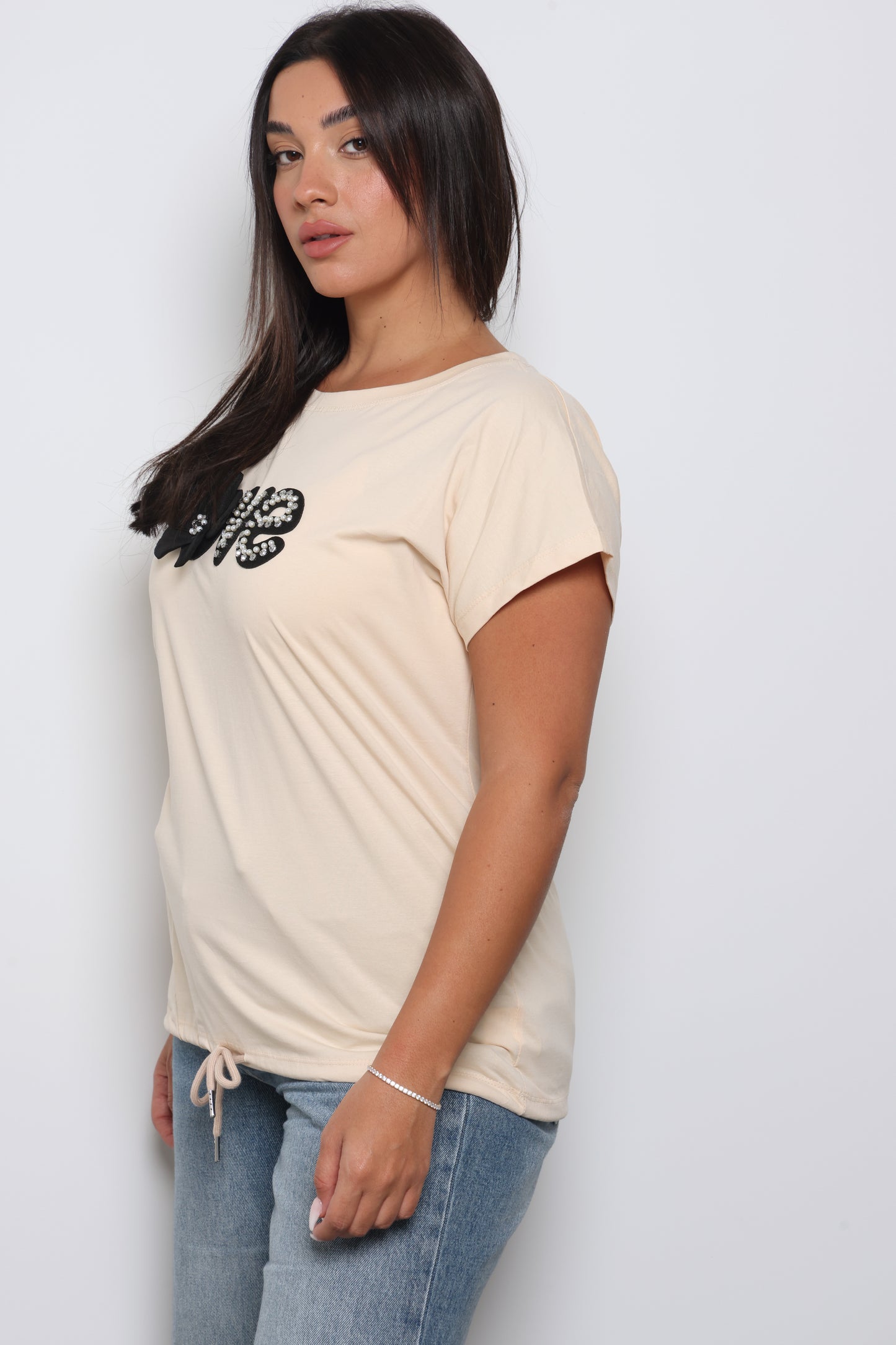 חולצת LOVE פרח