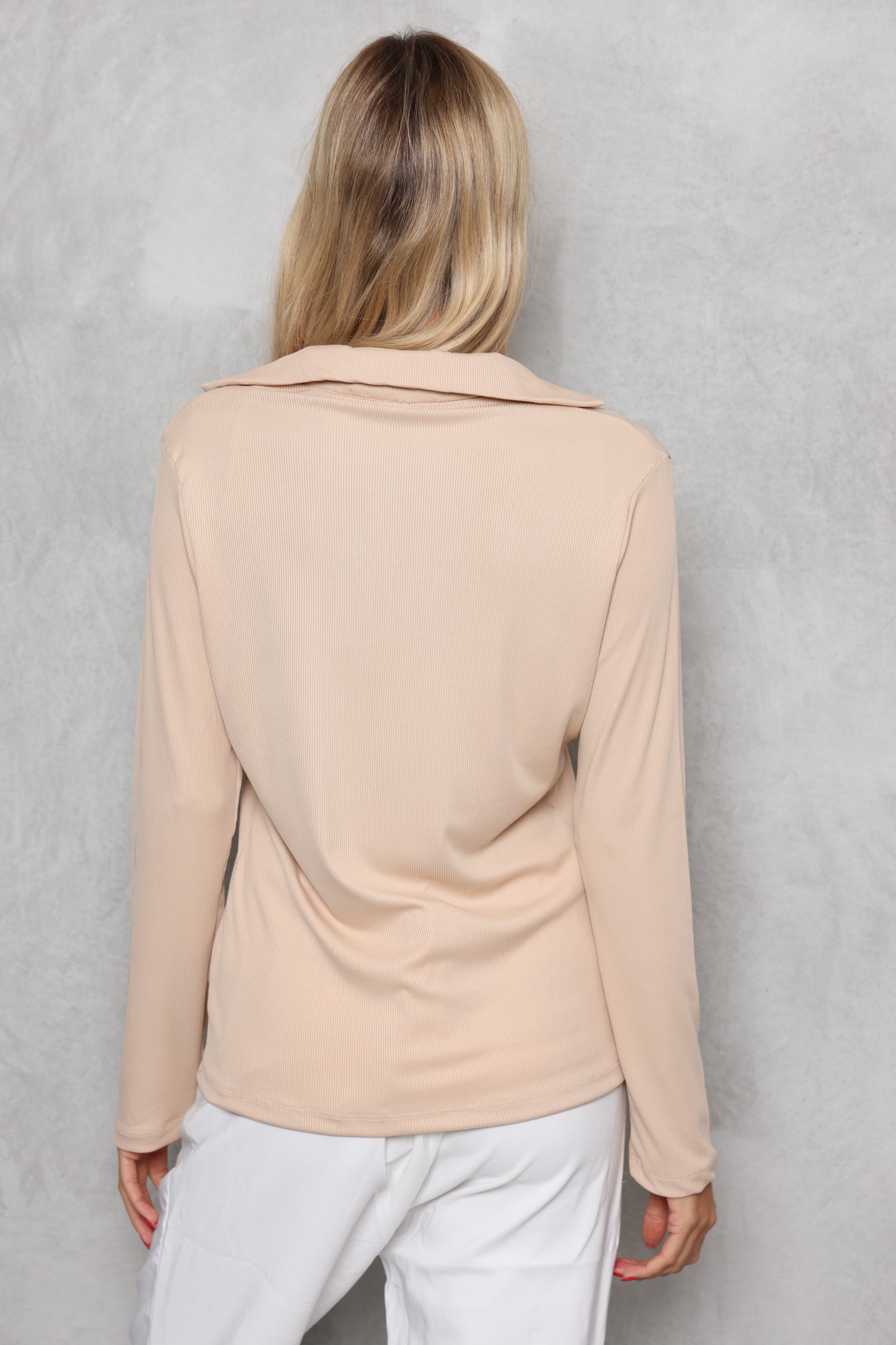 חולצת ריב צווארון פולו