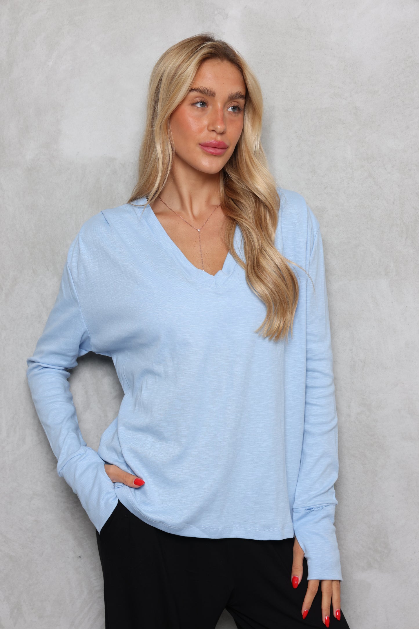 חולצת סלאב כפפה כיווץ בכתף