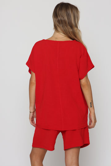 חליפת וי קרפ שורט