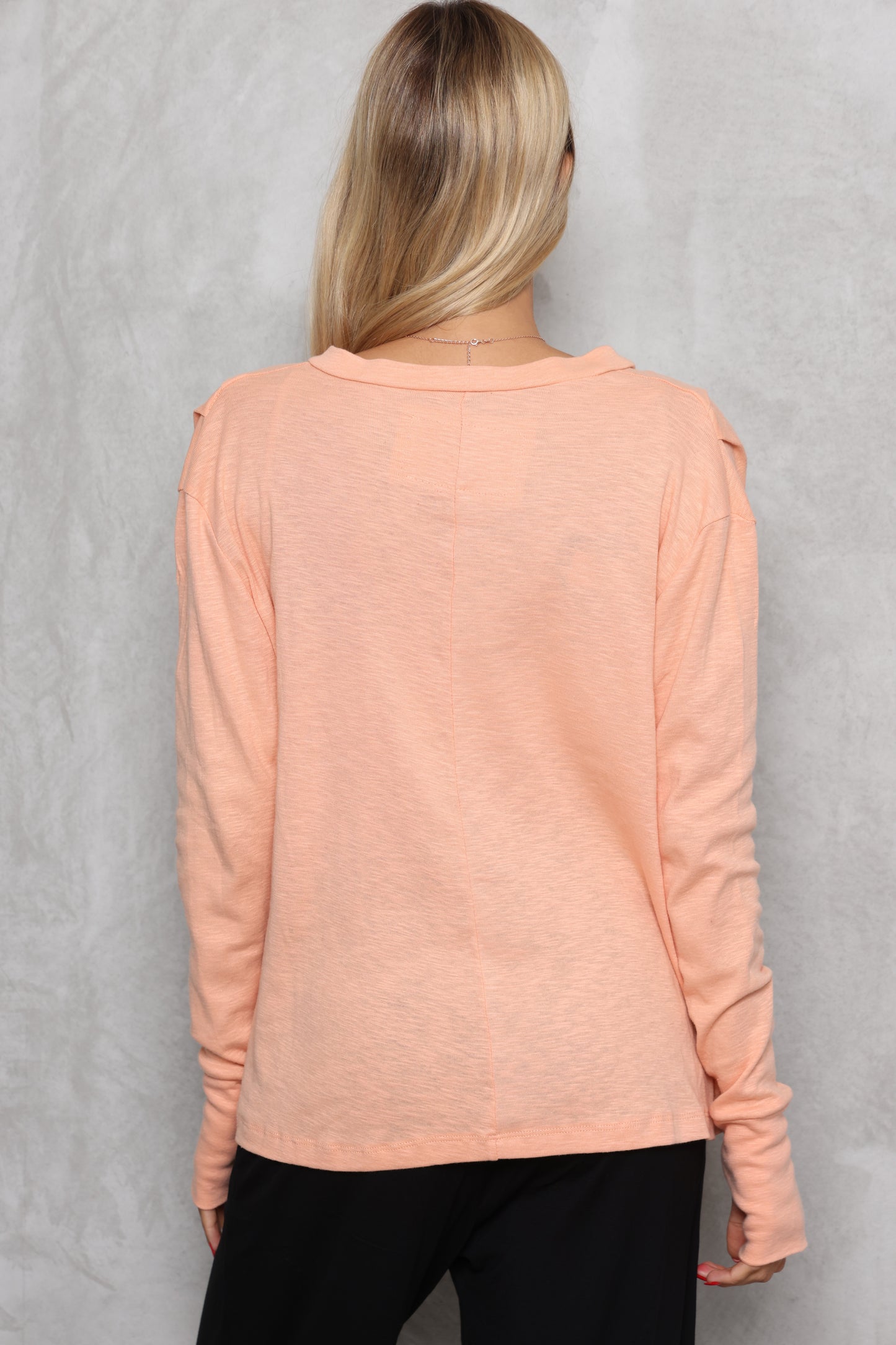 חולצת סלאב כפפה כיווץ בכתף