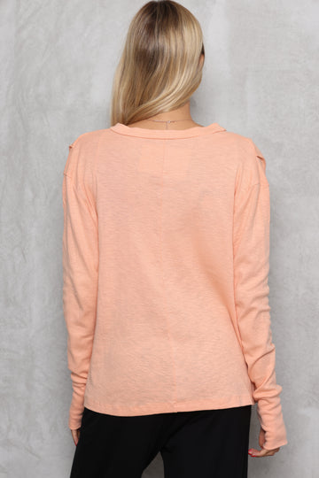 חולצת סלאב כפפה כיווץ בכתף