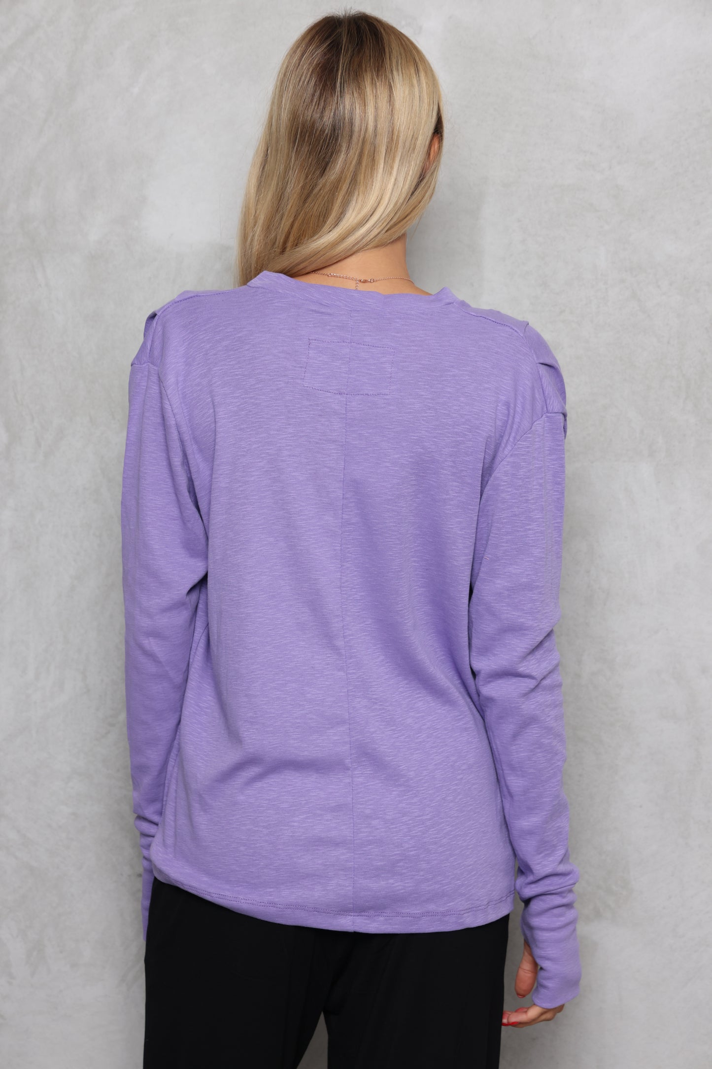 חולצת סלאב כפפה כיווץ בכתף