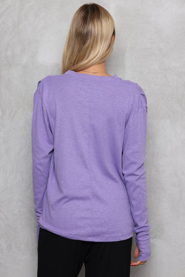 חולצת סלאב כפפה כיווץ בכתף