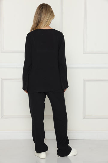 חליפת עליונית קרושה שחור