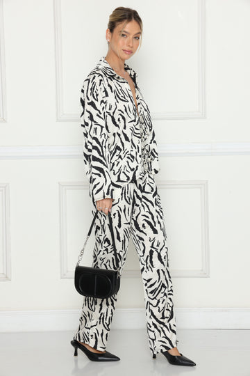 חליפות קשירות סאטן זברה