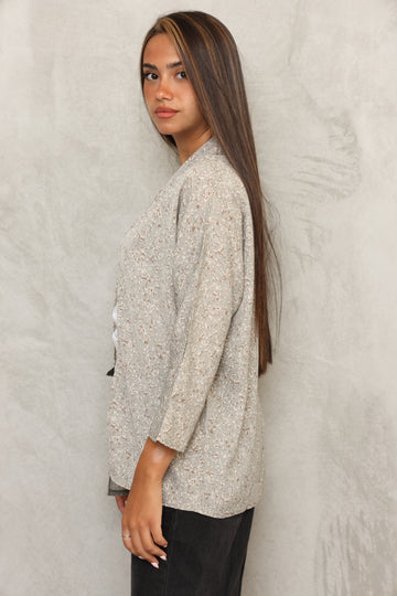 עליונית קימונו קרפ פרחים