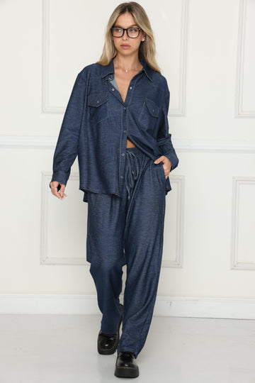 חליפת ג'ינס אנדי כחול נייבי