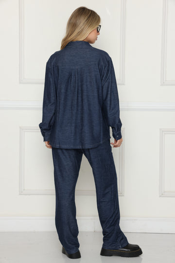 חליפת ג'ינס אנדי כחול נייבי