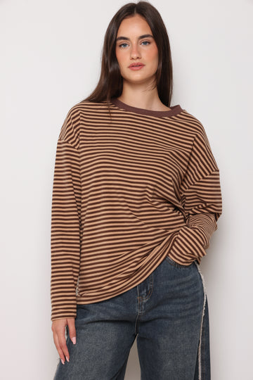 סווטשירט פסים כפפה