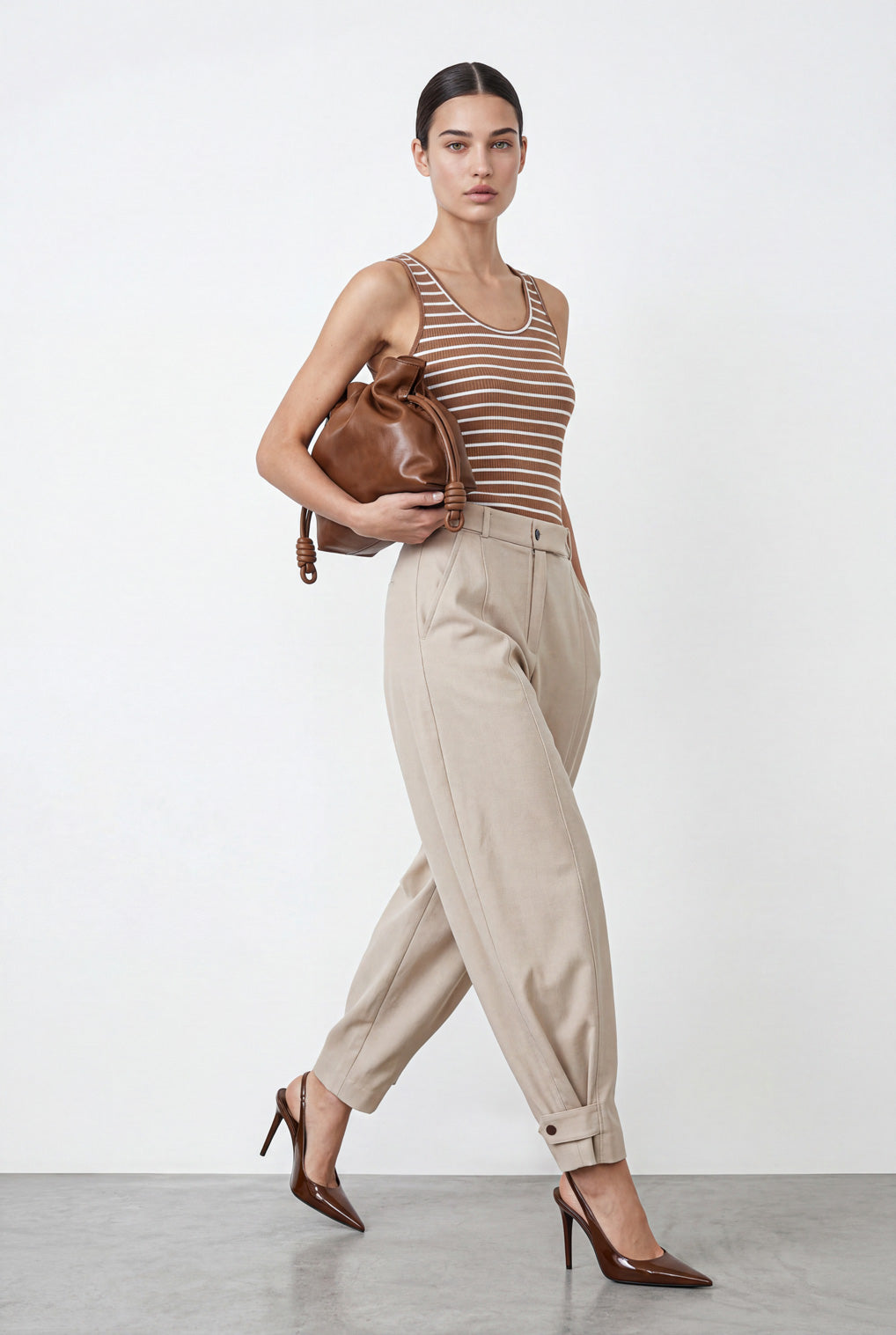 מכנסי אריג בלון אלגנט