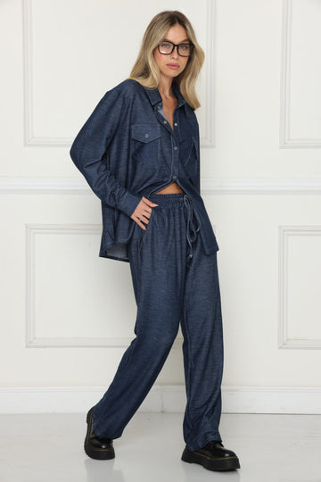 חליפת ג'ינס אנדי כחול נייבי