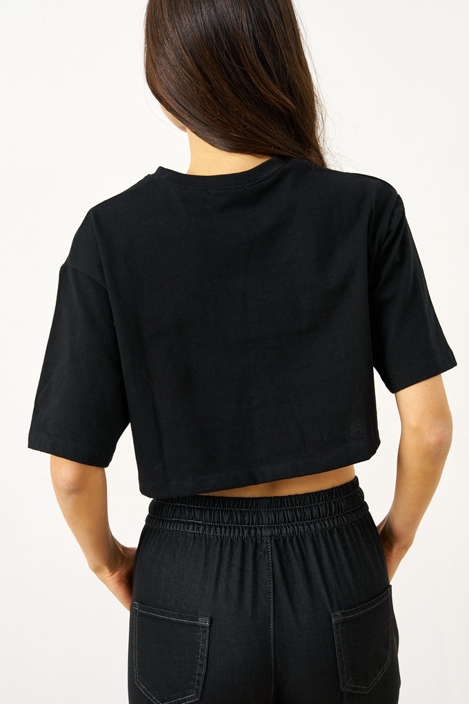 חולצת כותנה קרופ