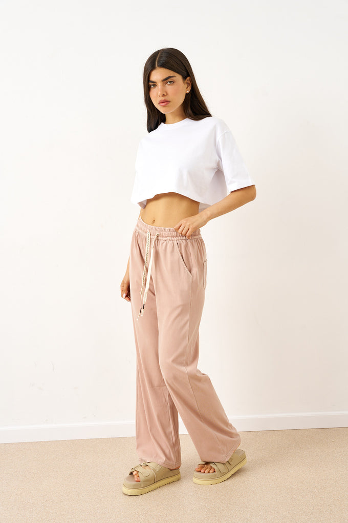 חולצת כותנה קרופ