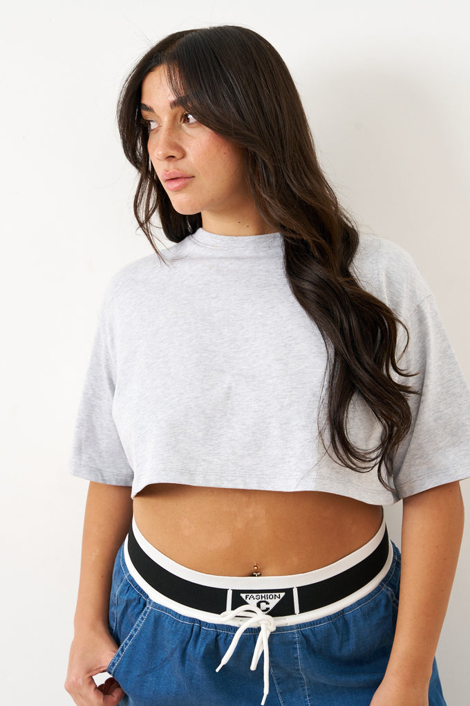 חולצת כותנה קרופ