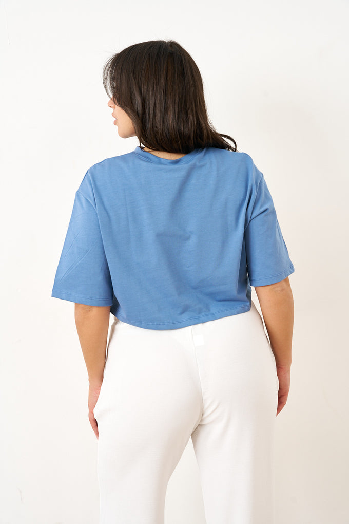 חולצת כותנה קרופ