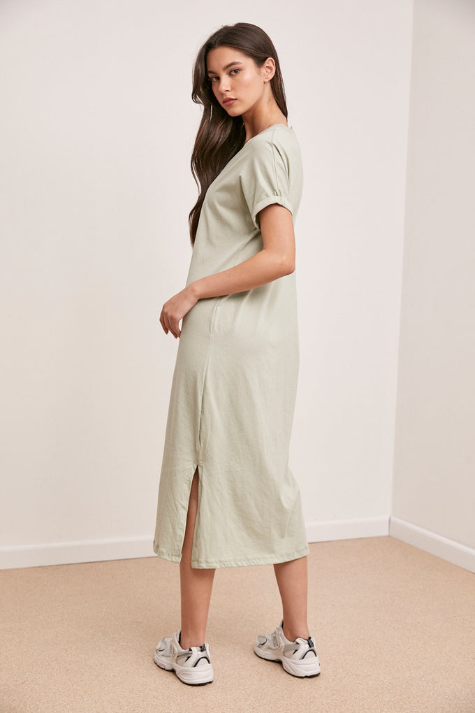 שמלת וי סינגל שליצים