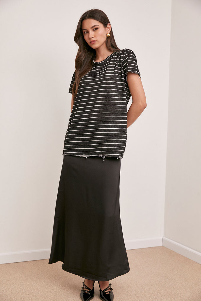 חצאית סאטן רוכסן