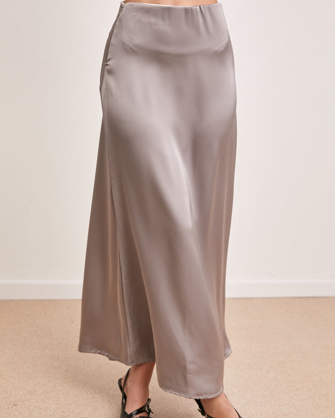 חצאית סאטן רוכסן