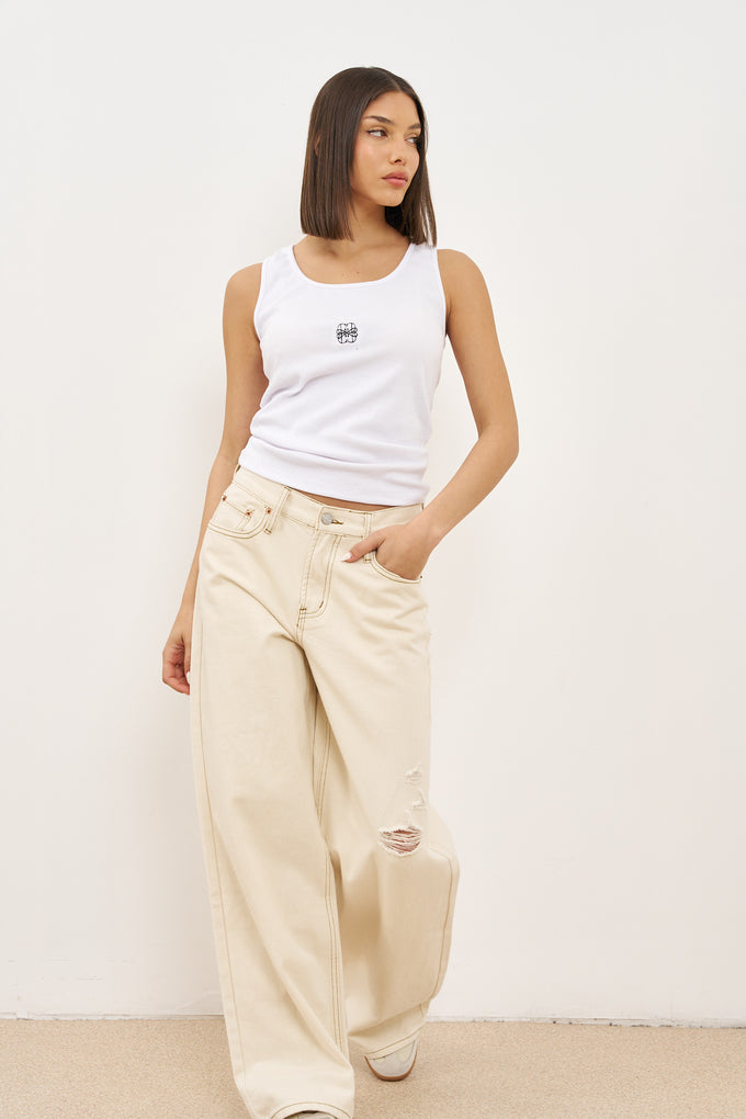 גופיית ריב רקמת לוגו