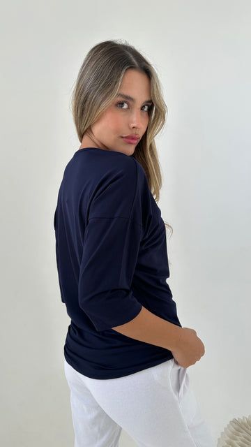 טוניקה מבד סימפוניה בשילוב פ'ץ