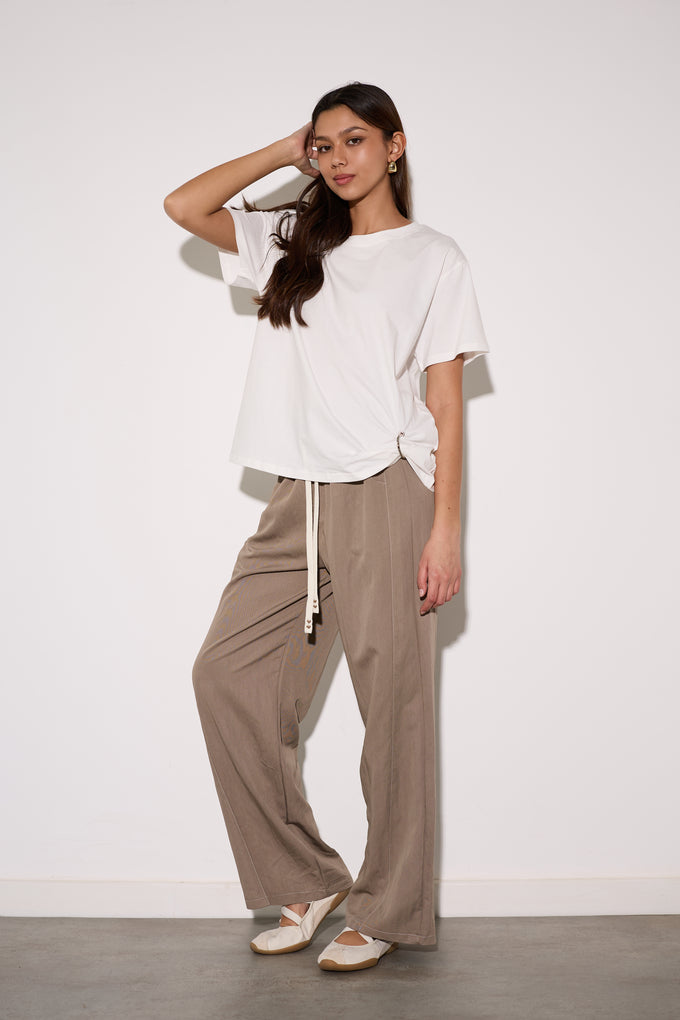 חולצת כותנה כיווץ טבעת